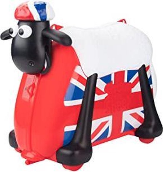 Shaun The Sheep RideOn Suitcase (maar met Nederlandse vlag erop)