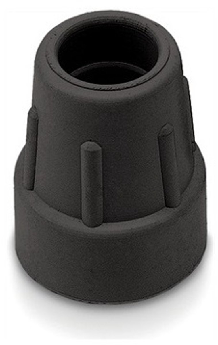 Dop wandelstok 19 mm Zwart - 2 stuks
