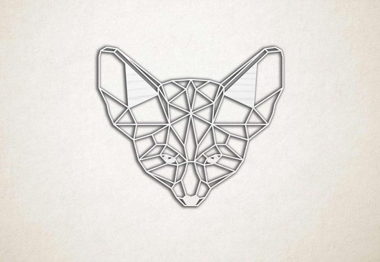 Line Art - Cat 2 - S - 45x54cm - AshwoodWhite - décoration murale géométrique