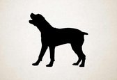 Silhouette hond - Boerboel - M - 60x66cm - Zwart - wanddecoratie