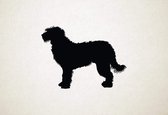 Silhouette hond - Bosnian Coarse-haired Hound - Bosnische grofharige hond - L - 75x101cm - Zwart - wanddecoratie