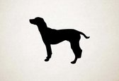 Silhouette hond - Serbian Tricolour Hound - Servische driekleurige hond - L - 75x96cm - Zwart - wanddecoratie