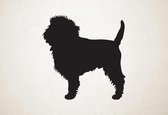 Silhouette hond - Affenpinscher - L - 78x75cm - Zwart - wanddecoratie