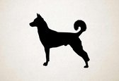 Silhouette hond - Carolina Dog - Carolina hond - L - 75x82cm - Zwart - wanddecoratie