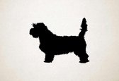 Silhouette hond - Basset Griffon Vendeen - klein - M - 60x78cm - Zwart - wanddecoratie