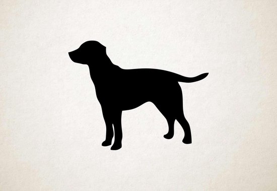 Silhouette hond - Labrador - L - 75x96cm - Zwart - wanddecoratie