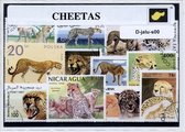 Jachtluipaarden – Luxe postzegel pakket (A6 formaat) : collectie van verschillende postzegels van jachtluipaarden – kan als ansichtkaart in een A6 envelop - authentiek cadeau - kado - geschenk - kaart - Acinonyx jubatus - cheeta - roofdier - kat