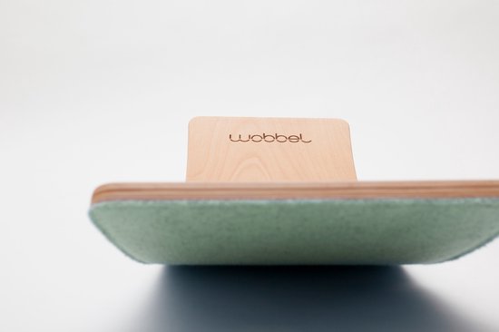 Wobbel Starter Bos (groen) - Houten balance board van 70 centimeter - Geschikt voor 0 tot 3 jaar
