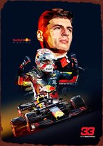 Max Verstappen - Red Bull Racing- Formule 1 - metalen poster - bord (20-30cm) - Redbull - Red bull - Redbull racing - Verstappen - formula 1 - F1 - F1 2021