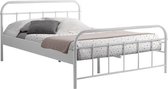 Bed 140x200 cm in metaal wit