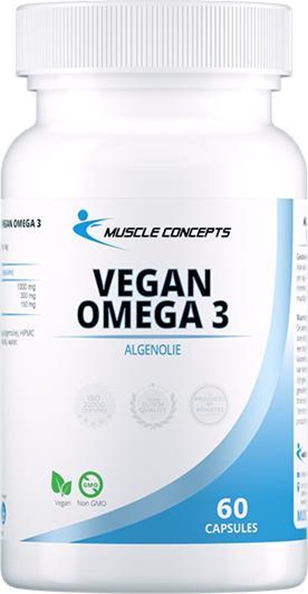 Goedkoopste Omega 3 Vegan - Algenolie - 60 capsules | Muscle Concepts