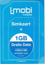 L-Mobi Prepaid Simkaart - Inclusief gratis 1GB internetbundel