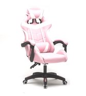 Chaise gaming Cyclone ados - chaise de bureau - chaise gaming racing - blanc rose