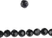 Kristallen kralen Zwart 6mm (100 st)