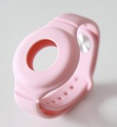 Nieuwe Model Apple Airtag Sleutelhanger | Airtag Polsband voor Kinderen (Vanaf 2 jaar) & Volwassenen|  Roze