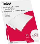 Ibico Lamineerhoezen - voor A5 Documenten - 2 x 125 Micron -  100 stuks - Glanzend
