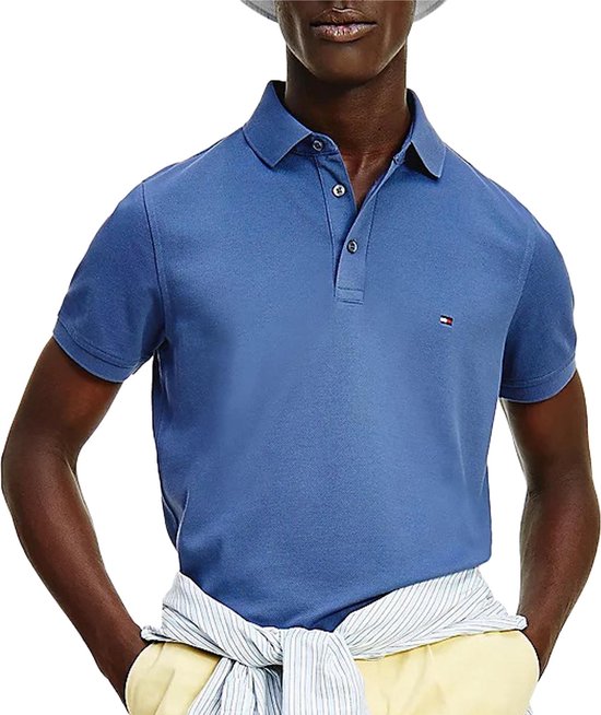 Tommy Hilfiger 1985 Slim Fit polo - Faded Indigo - Maat: S