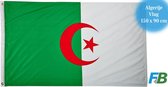 F4B Algerijnse Vlag | 150x90 cm | Algerije Vlag | 100% Polyester | Messing Ogen | Weerbestendig