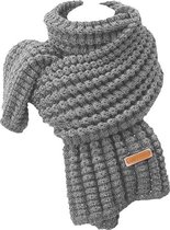 Gebreide wollen sjaal | | sjaal dames winter | heren sjaals winter | grijs | 180 cm