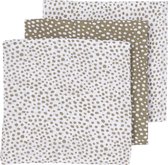 Meyco Cheetah hydrofiele doeken - 3-pack - taupe - 70x70cm