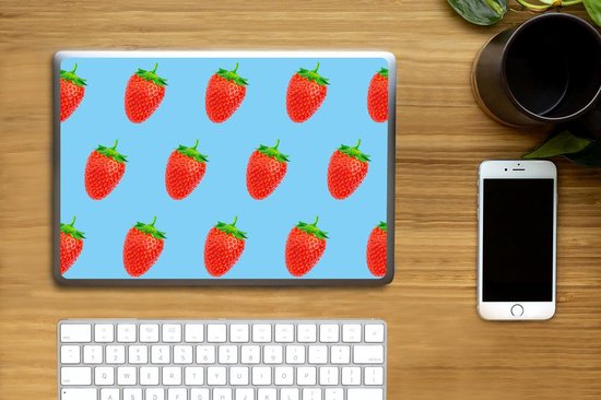 Sticker pour ordinateur portable - 11,6 pouces - Fraise - Motif - Été