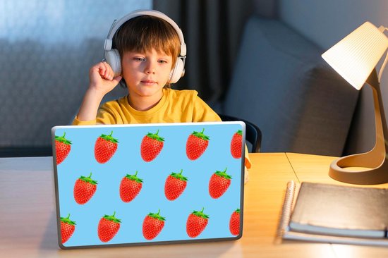 Sticker pour ordinateur portable - 11,6 pouces - Fraise - Motif - Été