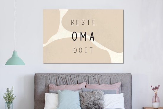 Décoration murale métal - Peinture aluminium industrielle - Dictons - Meilleure grand-mère du monde - Citations - Grand-mère - 150x100 cm - Dibond - Photo sur aluminium - Décoration murale industrielle - Pour le salon/chambre
