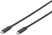 Digitus USB-kabel USB 3.2 Gen1 (USB 3.0 / USB 3.1 Gen1) USB-C stekker, USB-C stekker 1.00 m Zwart Afgeschermd (dubbel)