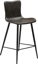 Set van 2 Danform Medusa H94 barstoel vintage kunstleer grijs.