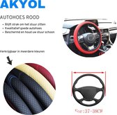 Akyol - Stuurhoes Auto - Voor 36-39 cm Stuurwiel - Stuurhoes universeel - Stuurhoes auto universeel - Rood