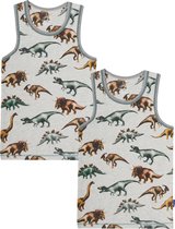 Claesen's Jongens 2-Pack Hemd- Dinosaurus Print- Maat 116-122