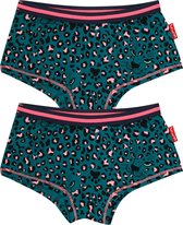 Claesen's Meisjes 2-pack Hipster  - Groene Panther Print- Maat 116-122