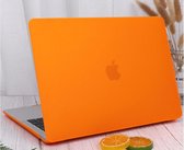 Macbook Case Cover Hoes voor Macbook Air 13 inch 2020 A2179 - A2337 M1 - Laptop Cover - Hard Shell - Oranje