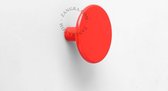 Zangra gelakte messing haak - rood