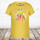 T-shirt S&C jaune avec cheval - 122/128