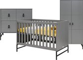 Bopita Milo 3-delige babykamer - Steel Grey