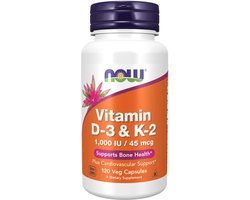 Vitamine D3 1000 IE & Vitamine K2 - Now Foods