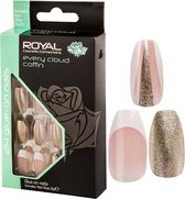 Royal 24 Coffin Glue-on Nails - Every Cloud