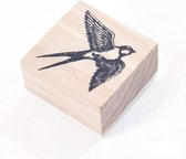 stempel Zwaluw vierkant hout