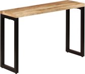 Sidetable massief mangohout en staal 120x35x76 cm