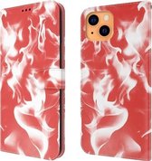 Cloud Fog Pattern Horizontal Flip Leather Case met houder & kaartsleuf & portemonnee voor iPhone 13 (rood)