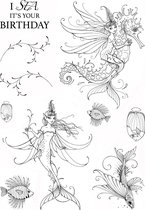 Stempel - Creative Expressions - Pink ink A5 - Clear stamp - sea nymphs