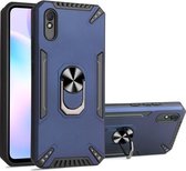 Voor Xiaomi Redmi 9A PC + TPU-beschermhoes met 360 graden draaibare ringhouder (koningsblauw)