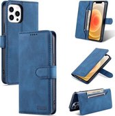 AZNS Droom Tweede Generatie Huid Voelen PU + TPU Horizontale Flip Lederen Case met Houder & Kaartsleuven & Portemonnee Voor iPhone 13 mini (Blauw)