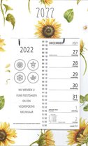 MGPcards - Omleg-weekkalender 2022 - Week begint op Maandag - Zonnebloemen - Geel