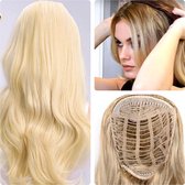 3/4 Wig Pruik Clip In Extensions Human  Hair Impression extensions 200gram 60cm Ultra blond