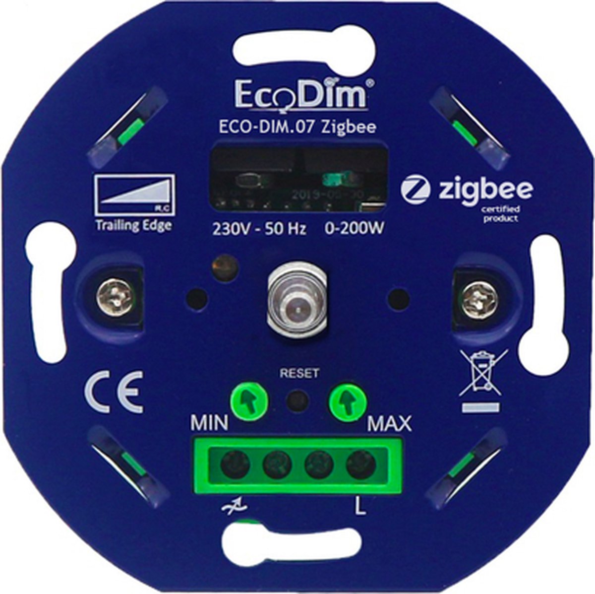 ECODIM - Double interrupteur variateur rotatif Zigbee 3.0 2x100W