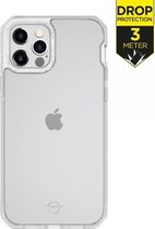 Apple iPhone 12 Pro Max Hoesje - ITSkins - Level 2 HybridFrost Serie - Hard Kunststof Backcover - Transparant - Hoesje Geschikt Voor Apple iPhone 12 Pro Max