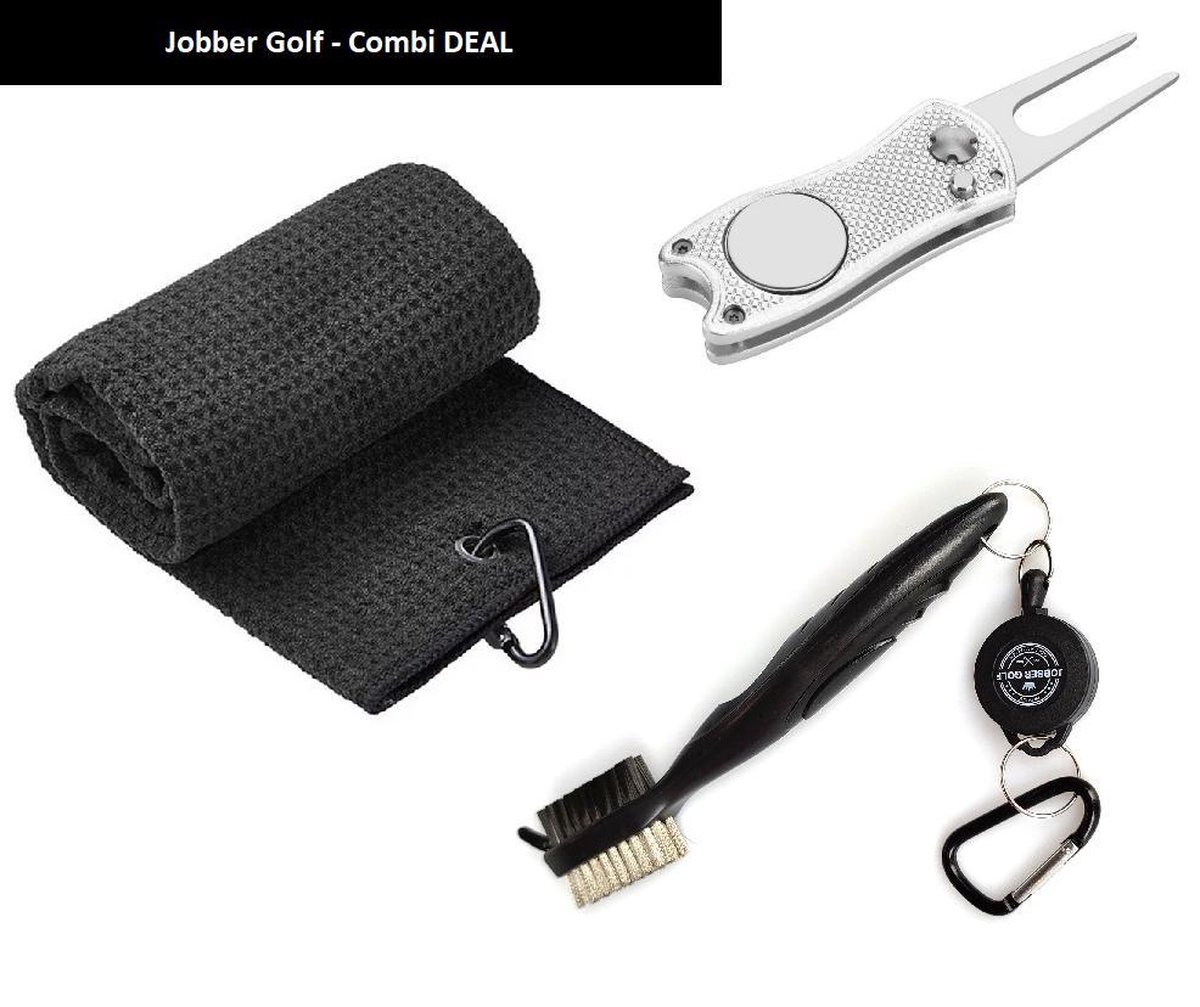 Jobber - Golf accessoires Cadeau - Pitchfork - Handdoek - Golfborstel - Golf cadeau