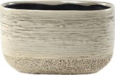 Plantenwinkel Planter Issa Light Grey 25x13x13cm grijze ovale planter voor binnen